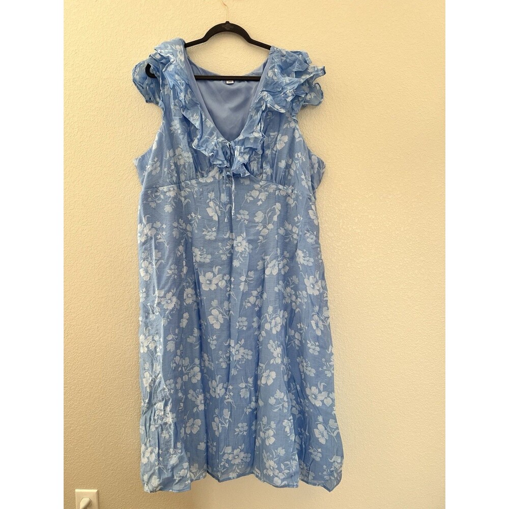 Old Navy Women's Ruffle-Sleeve Fit & Flare Midi Dress Size 3X - Picture 3 of 7